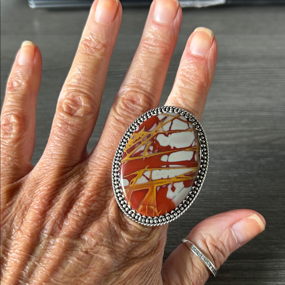 NWOT Norma Jasper and Sterling Silver Ring (925 stamped)